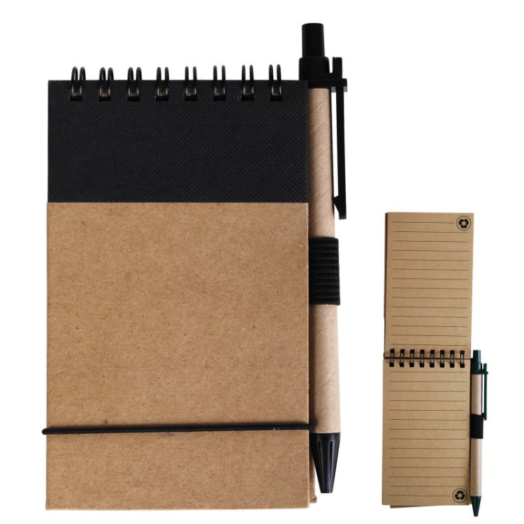 Picture of Tradie Cardboard Notebook with Pen 