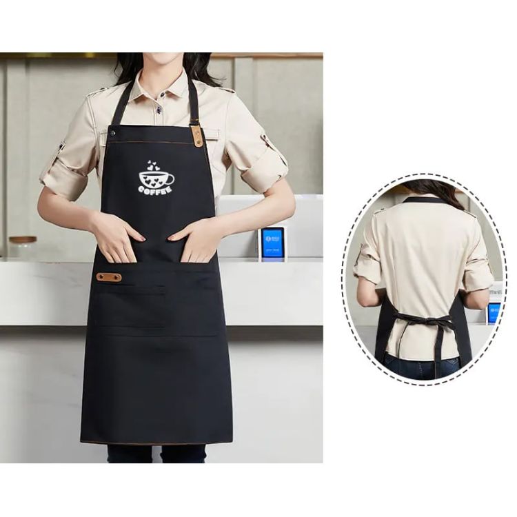 Picture of Poly-Cotton Canvas Full Bib Apron With Neck Strap
