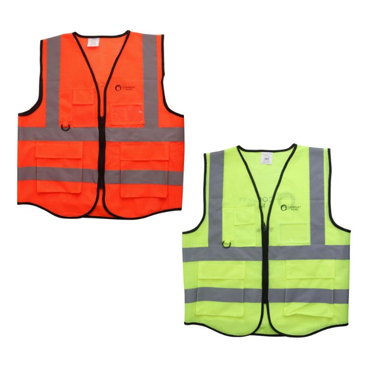 Picture of Unisex Adults Hi-Vis Vest With Reflective Tapes and Functional Pockets