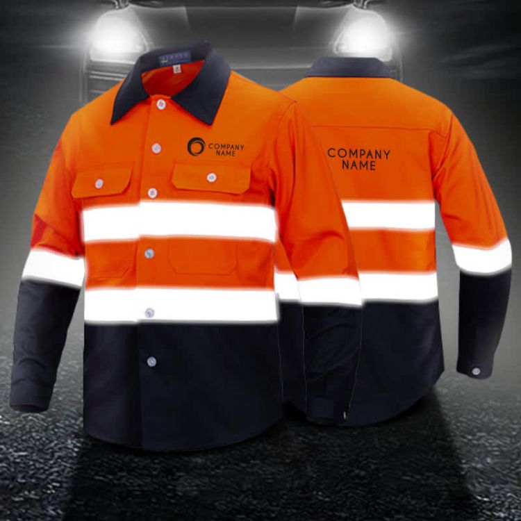 Picture of Unisex Cotton Hi-Vis Reflective L/S Shirt