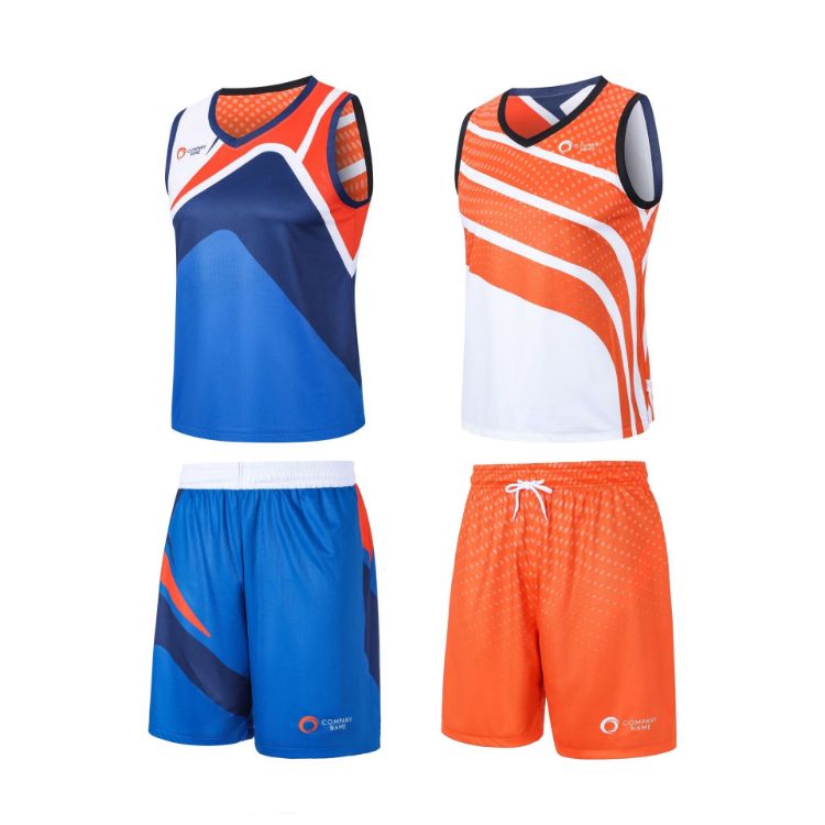 Picture of Unisex Adults 100% Polyester Sublimated Reversible Basketball Shorts