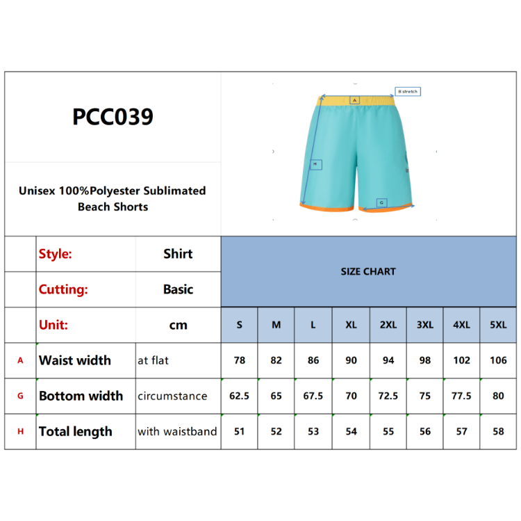 Picture of Men's Polyester Sublimated Beach Shorts