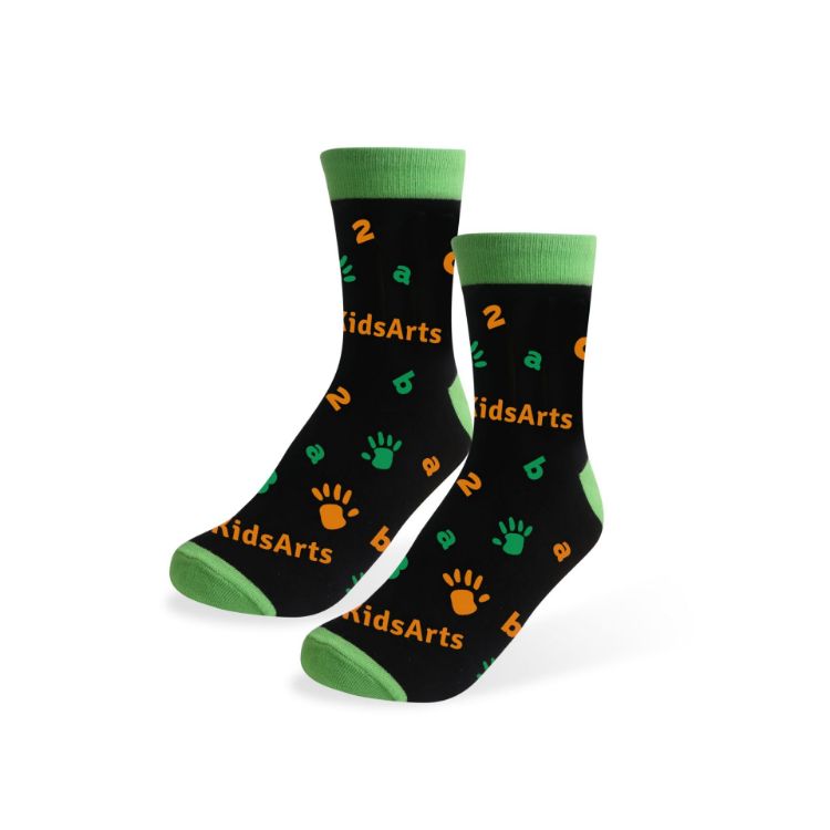 Picture of Crew Kids Custom Pattern Woven Bamboo Socks