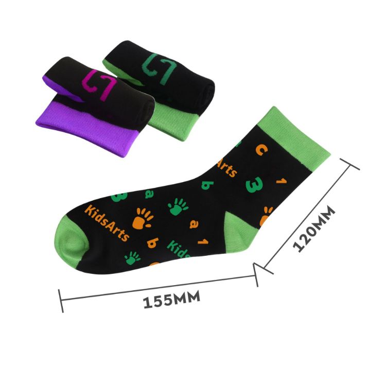 Picture of Crew Kids Custom Pattern Woven Bamboo Socks