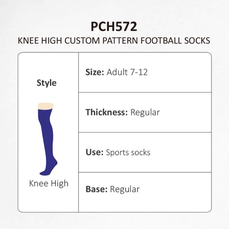 Picture of Knee High Custom Pattern Football Socks