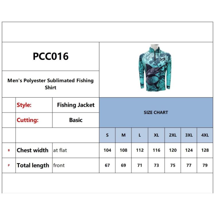 Picture of Men's Polyester Spandex Sublimated 1/4 Zip Fishing Pullover