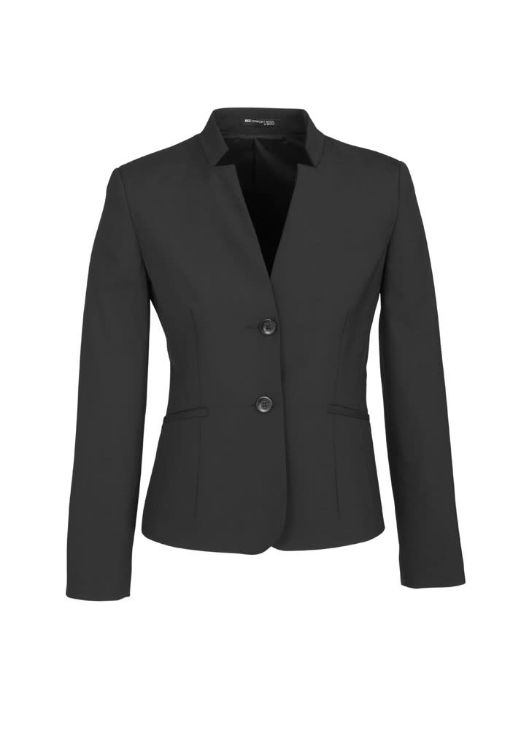 Picture of Womens Comfort Wool Stretch Short Jacket with Reverse Lapel