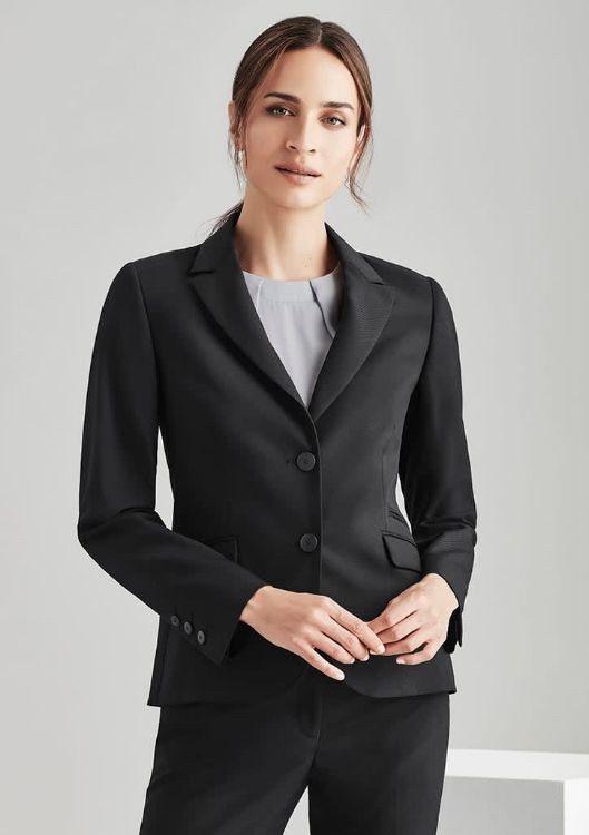 Picture of Womens Comfort Wool Stretch 2 Button Mid Length Jacket