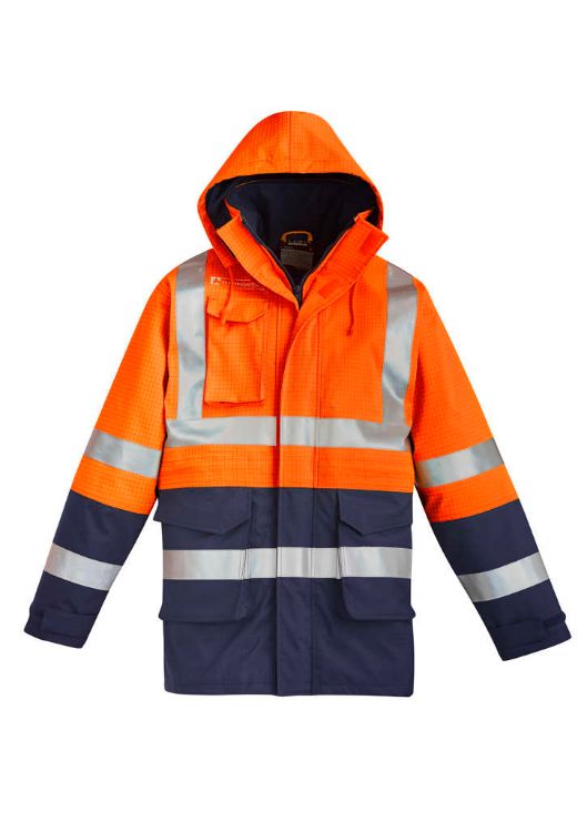 Picture of Mens Orange Flame Arc Rated Antistatic Waterproof Jacket