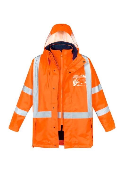 Picture of Mens Hi Vis X Back 4 In 1 Waterproof Jacket