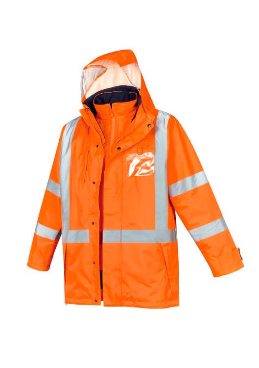 Picture of Mens Hi Vis X Back 4 In 1 Waterproof Jacket