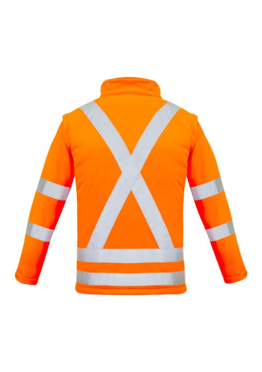 Picture of Womens Hi Vis NSW Rail X Back 2 In 1 Softshell Jacket