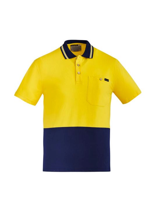 Picture of Mens Hi Vis Cotton Short Sleeve Polo