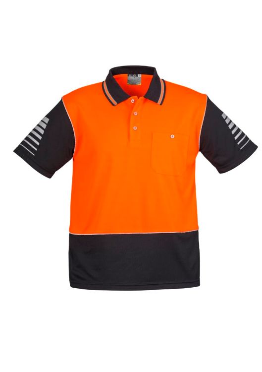 Picture of Mens Hi Vis Zone Short Sleeve Polo