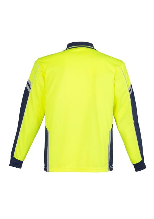 Picture of Mens Hi Vis Squad Long Sleeve Polo