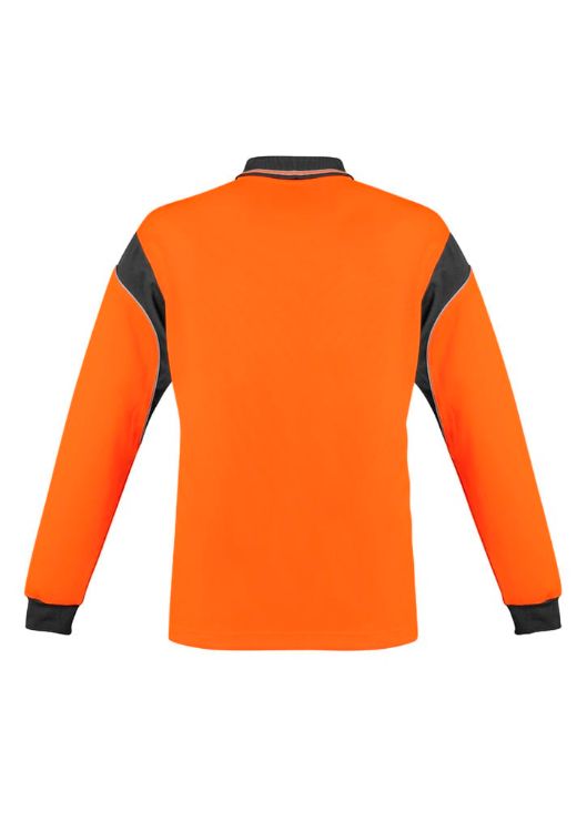 Picture of Mens Hi Vis Aztec Long Sleeve Polo