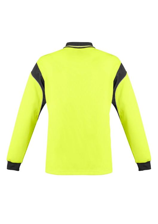 Picture of Mens Hi Vis Aztec Long Sleeve Polo