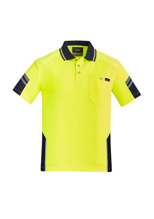 Picture of Mens Hi Vis Reinforced Squad Short Sleeve Polo