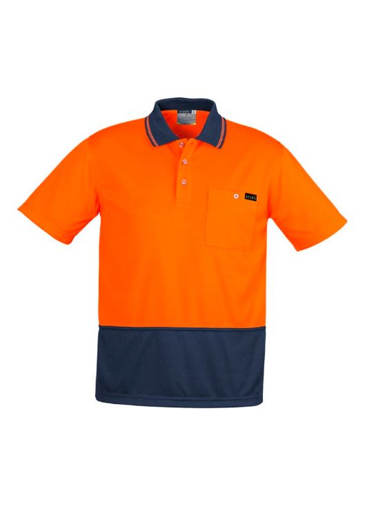 Picture of Mens Hi Vis Comfort Back Short Sleeve Polo