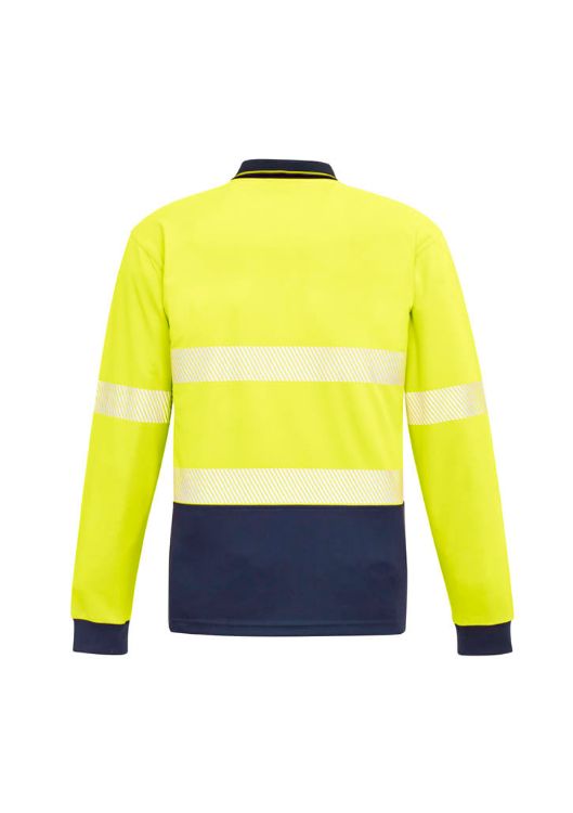 Picture of Unisex Hi Vis Segmented Tape Long Sleeve Polo