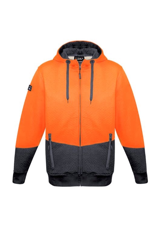 Picture of Unisex Hi Vis Textured Jacquard Full Zip Hoodie