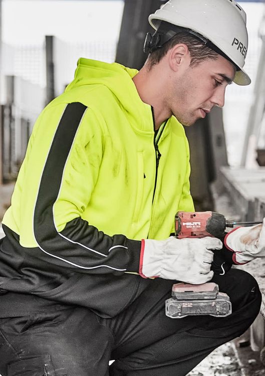 Picture of Unisex Hi Vis Full Zip Hoodie