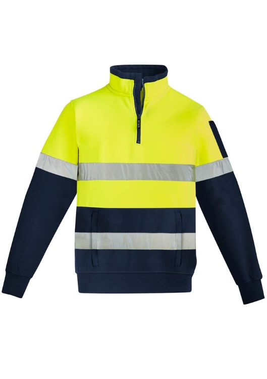 Picture of Unisex Hi Vis 1/4 Zip Pullover - Hoop Taped