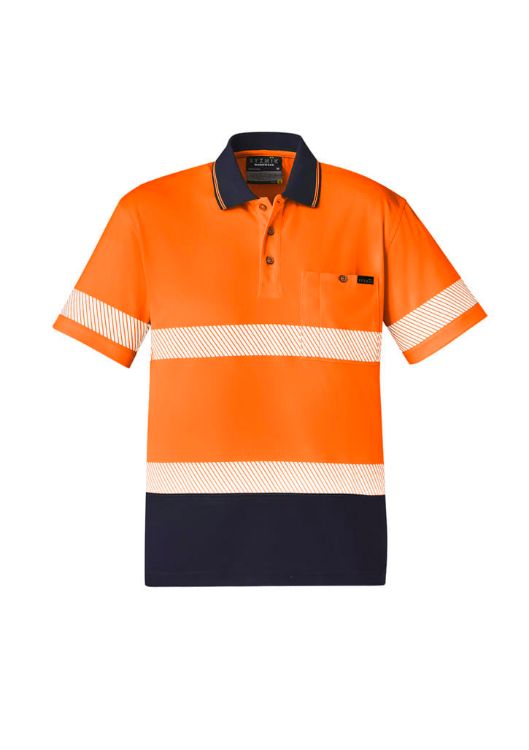 Picture of Unisex Hi Vis Segmented Tape Short Sleeve Polo