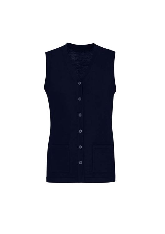Picture of Womens Button Front Knit Vest