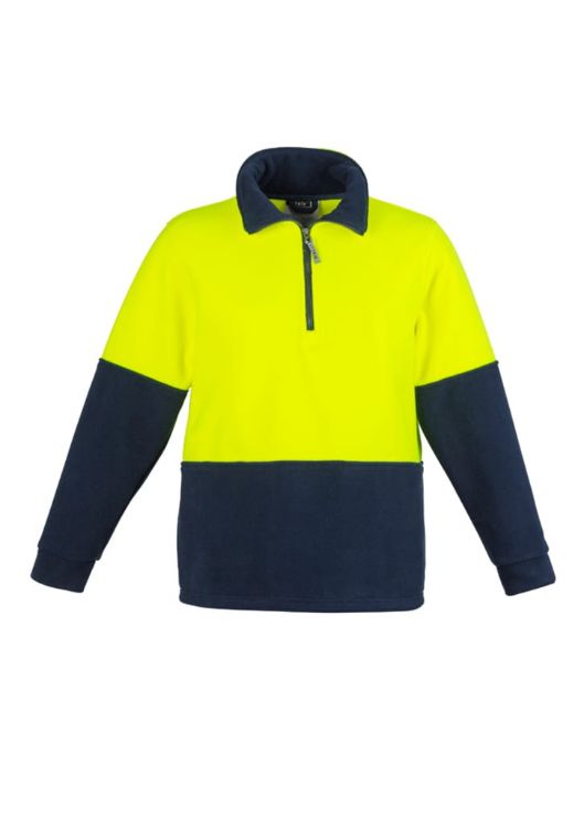 Picture of Hi Vis Half Zip Polar Fleece Jumper