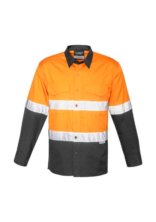 Picture of Mens Rugged Cooling Hi Vis Taped Long Sleeve Shirt