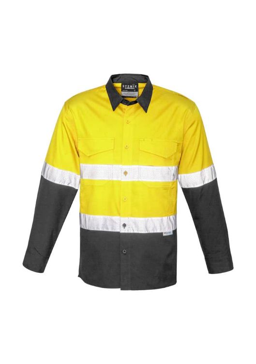 Picture of Mens Rugged Cooling Hi Vis Taped Long Sleeve Shirt