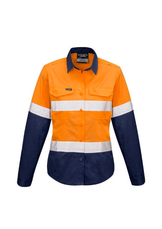 Picture of Womens Rugged Cooling Hi Vis Taped Long Sleeve Shirt