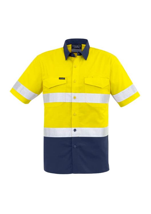 Picture of Mens Rugged Cooling Hi Vis Taped Short Sleeve Shirt