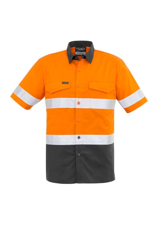 Picture of Mens Rugged Cooling Hi Vis Taped Short Sleeve Shirt