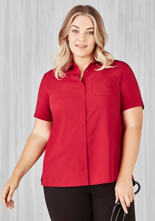 Picture of Womens Florence Plain Short Sleeve Shirt