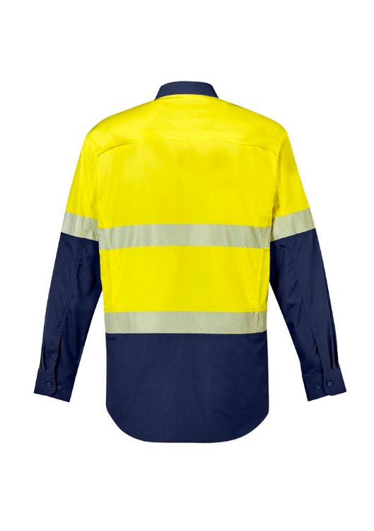 Picture of Mens Rugged Cooling Hi Vis Segmented Tape Long Sleeve Shirt