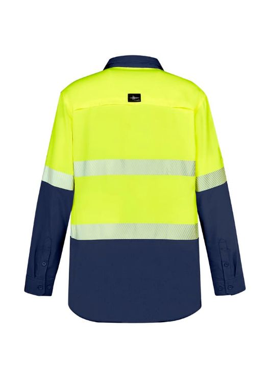 Picture of Mens Hi Vis Outdoor Segmented Tape Long Sleeve Shirt