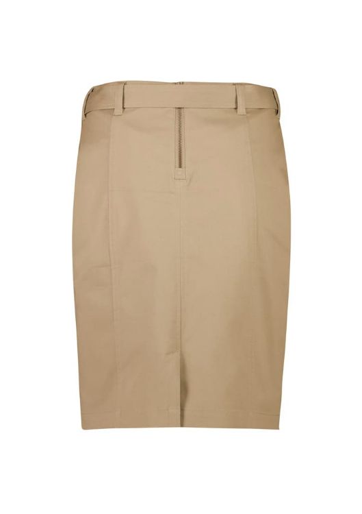 Picture of Womens Mid Waist Stretch Chino Skirt