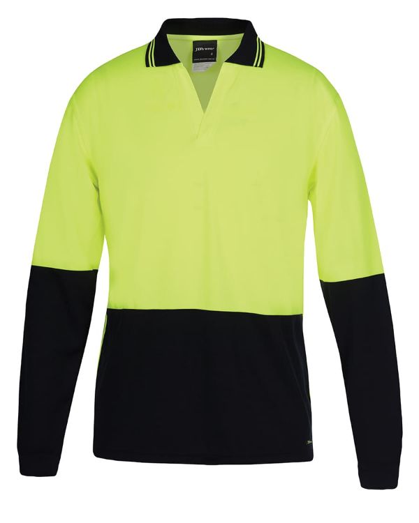 Picture of JB's Hi Vis L/S Non Button Polo