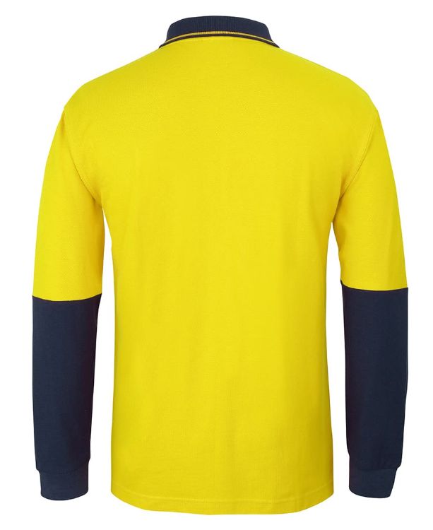 Picture of JB's Hi Vis L/S Cotton Pique Trad Polo