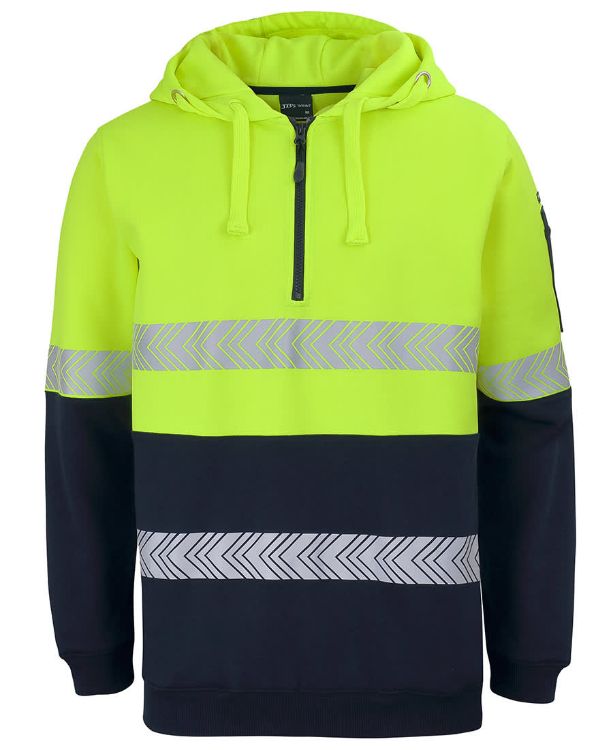 Picture of JB's Hi Vis (D+N) 1/2 Zip Segmented Tape Hoodie