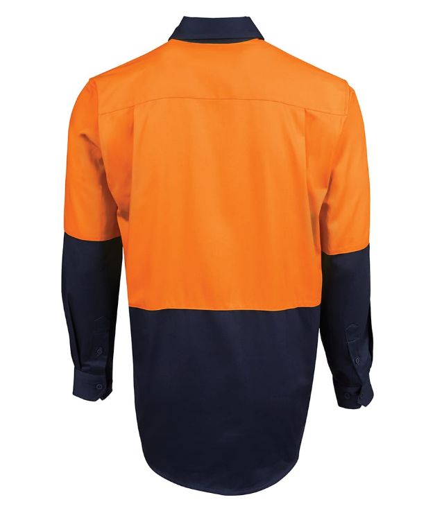 Picture of JB's Hi Vis Close Front L/S 190g Work Shirt