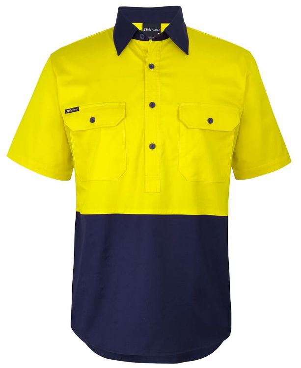 Picture of JB's Hi Vis Close Front S/S 150g Work Shirt