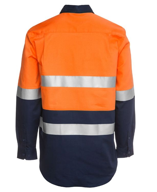 Picture of JB's Hi Vis (D+N) Close Front L/S 190g Work Shirt