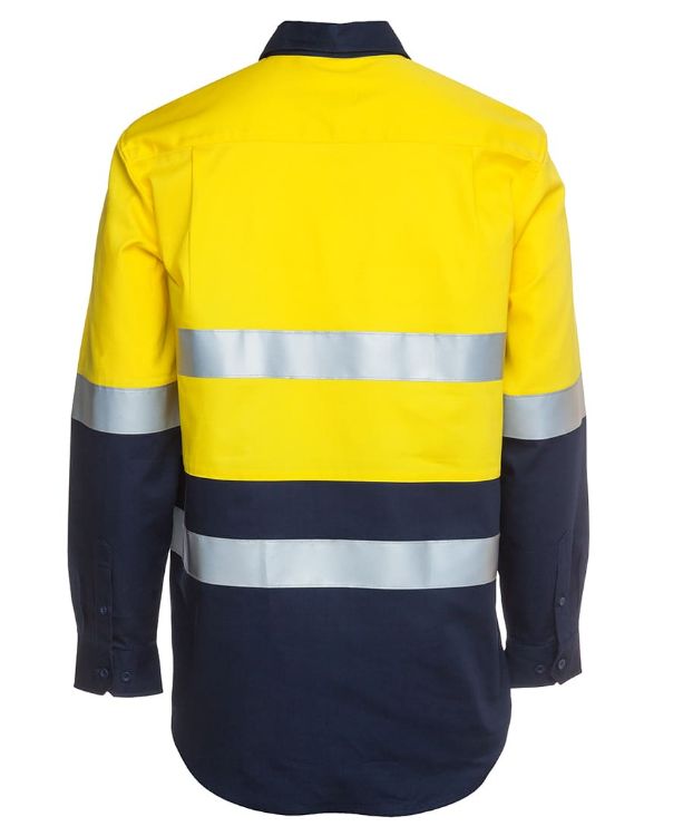 Picture of JB's Hi Vis (D+N) Close Front L/S 190g Work Shirt