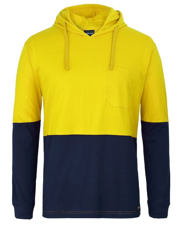 Picture of JB's Hi Vis L/S Cotton Tee with Hood