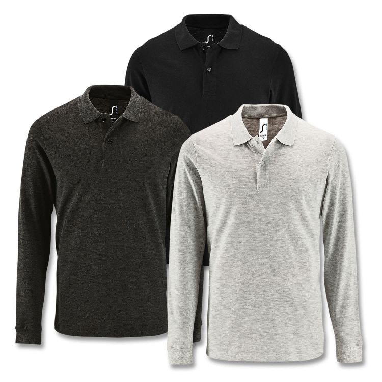 Picture of SOLS Perfect Men's Long Sleeve Polo